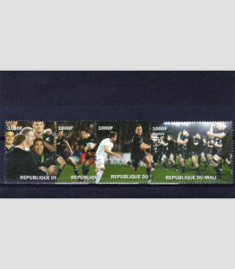 Mali 2011 RUGBY ALL BLACKS New Zealand Set 4) Perforated Mint (NH) #2