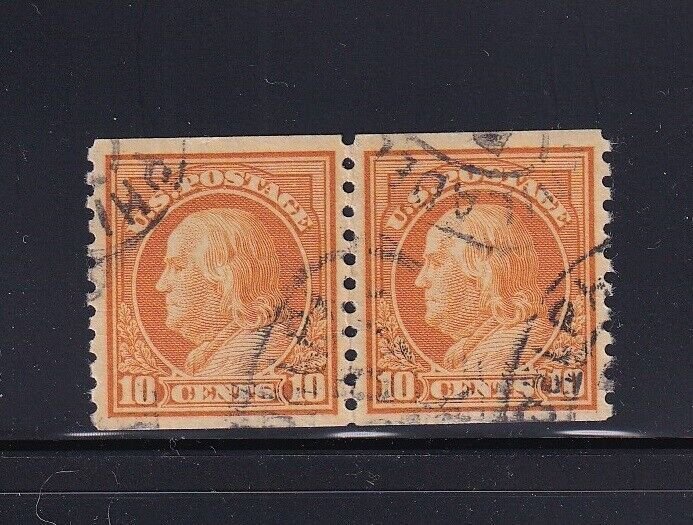 497 Pair VF-XF used neat light cancel with nice color cv $ 58 ! see pic !