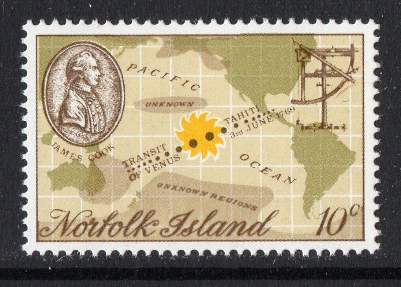 Thematic stamps NORFOLK ISLAND 1969 CAPT COOK sg99 mint