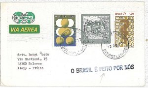 38217 -   BRAZIL - COVER  1977 - TRAINS