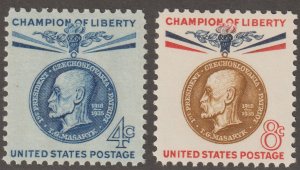 U.S.  Scott# 1147-8 1960 Champions of Liberty Issue VF MNH