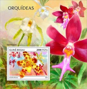 Guinea-Bissau - 2021 Orchid Flowers - Stamp Souvenir Sheet - GB210602b3
