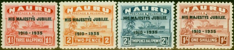 Nauru 1935 Jubilee Set of 4 SG40-43 Fine LMM 