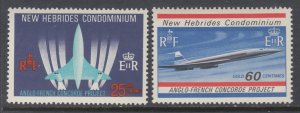 New Hebrides British 130-131 Airplanes MNH VF