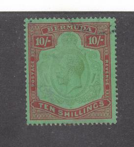 BERMUDA # 96 VF-KGV 10sh VERY LIGHT USED CAT VALUE $300+