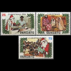 VANUATU 1984 - Scott# 380-2 Christmas Set of 3 NH