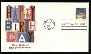 US 2272 Special Occasions - Happy Birthday UA Fleetwood cachet FDC