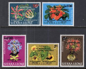 Sierra Leone C37-C41 Flowers MNH VF