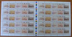 Australia: 1990 41c Goldfever se-tenant strip of 5 sheet of 50 MUH**