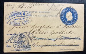 1903 Buenos Aires Argentina Stationery Postcard Cover To Munich Germany
