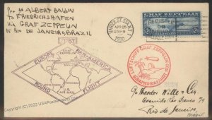 USA 1930 Graf Zeppelin SAF Pan American Flight C15 Mi64Hc Rio Brazil Cove 107580