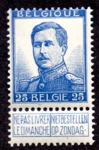 BELGIUM 105 MNH SCV $4.25 BIN $2.55 ROYALTY