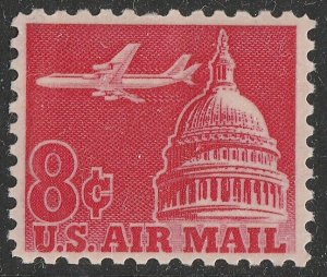 US C64a Airmail Jetliner over Capitol 8c single (tagged) MNH 1963