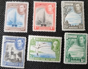 Bermuda, 1938-51, George VI, Island scenes,#118a-122, MH, SCV$31.25