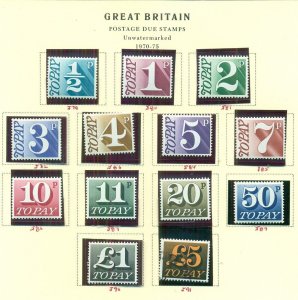 GREAT BRITAIN #J1-112, Postage Due collection, Mint & Used, Scott $736.40