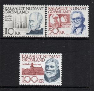 Greenland Sc 242-9 1991-1992 High Value stamp set mint NH