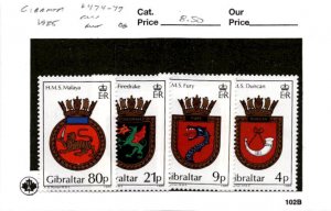 Gibraltar, Postage Stamp, #474-477 Mint Hinged, 1985 Crests