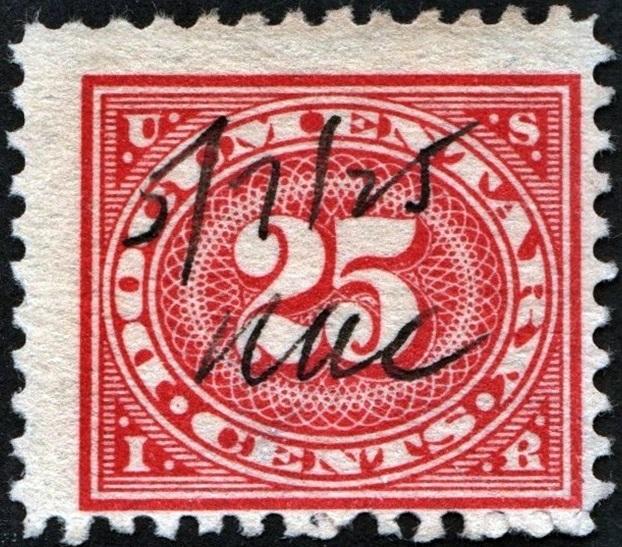 R236 25¢ Documentary Stamp (1917) Used