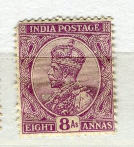 INDIA; 1920s early GV issue fine Mint hinged Shade of 8a. value