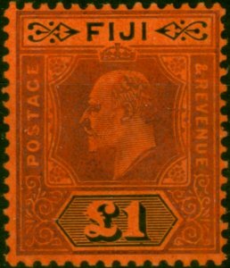 Fiji 1912 £1 Purple & Black-Red SG124 V.F & Fresh LMM