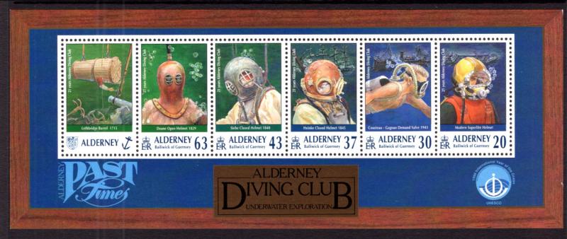 Alderney 118a Divers Souvenir Sheet MNH VF