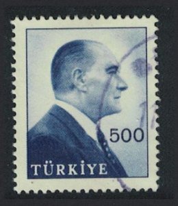 Turkey Portrait of Kemal Ataturk 500k KEY Value 1959 Canc SC#1460 SG#1872