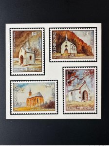 Luxembourg 1991 Mi. 1284 - 1287 photo proof Caritas Chapelle Courvoisier SA-