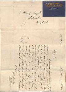 GB HUNTS Cover STILTON UDC *Alwalton* c1830 Letter Wisbech {samwells}MS3244