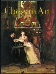 Palau Stamps 2013 MNH Chess in Art Knut Ekwall Proposal Paintings 1v S/S