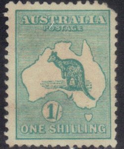 AUSTRALIA SCOTT #10 USED 1sh 1913 KANGAROO