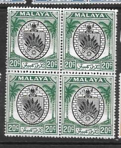 MALAYA NEGRI SEMBILAN (P0401B) ARMS  20C  SG53   BL OF 4      MNH