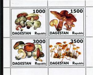 Dagestan 1998 (Russia local) MUSHROOMS Sheet Perforated Mint (NH)