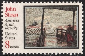 SC#1433 8¢ John Sloan: American Artist (1971) MNH