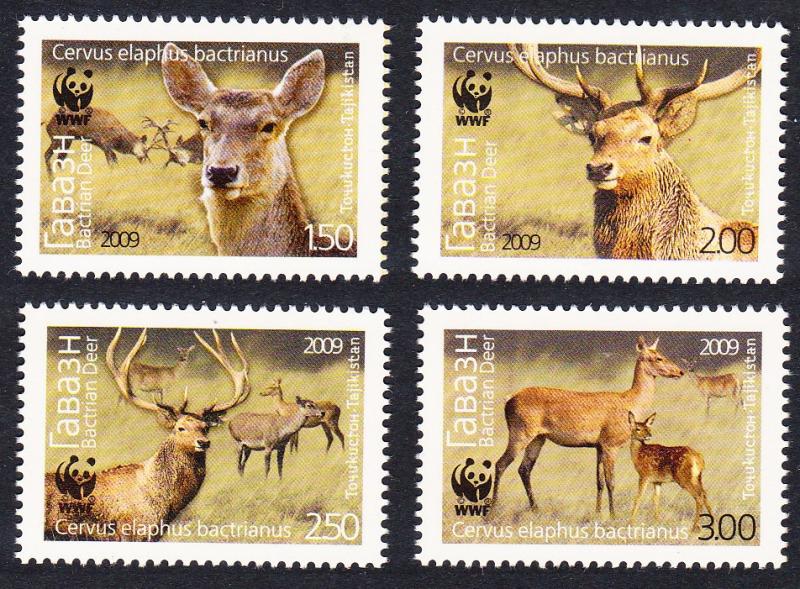 Tajikistan WWF Bactrian Deer 4v SG#388-391 MI#527-530 SC#344-347 CV£10+