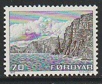 1975 Faroe Islands - Sc 11 - MNH VF - 1 single - West Coast, Sandoy