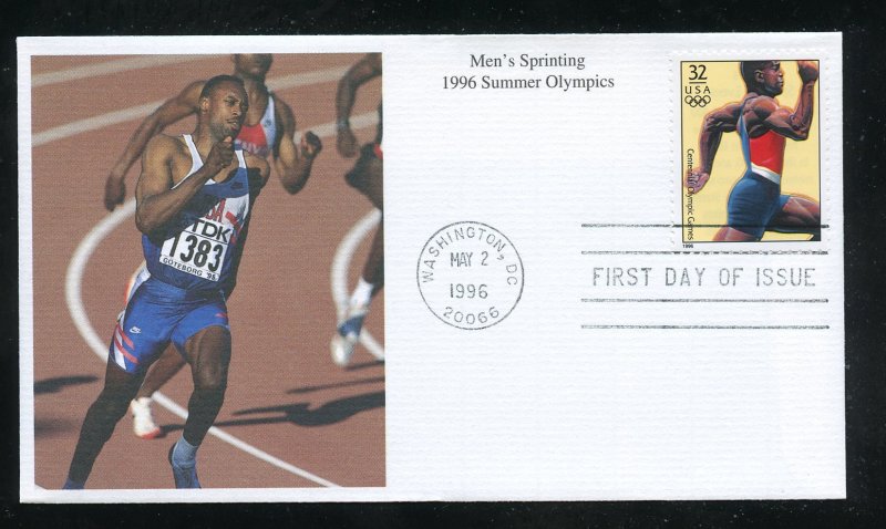 US 3068m 1996 Summer Olympics - Men's running UA Mystic cachet FDC