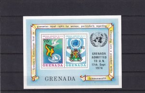 SA06a Grenada 1975 Grenada's Admission to the U.N. (1974) minisheet