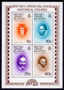 Virgin Islands 1974 Sc#273a Explorers COLUMBUS/DRAKE/RALEIGH S/S (1) MNH