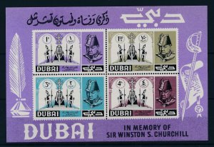 Dubai 1966 - In Memory of Sir Winston Churchill - Souvenir Sheet - MNH