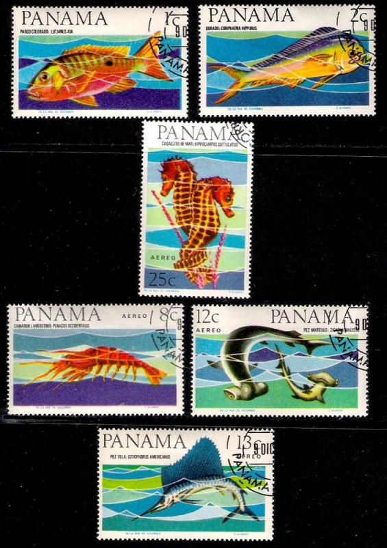 PANAMA-1965 SC# 463-463A-#339c-41c-#342-CTO MLH