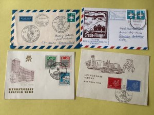 German Democratic Republic 4 vintage  postal stamps postcard  items Ref A591