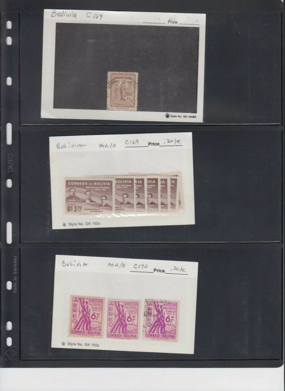 BOLIVIA AIRMAIL 6 SCANS COLLECTION LOT #3 ALL APPEAR TO BE SOUND $$$$$$$