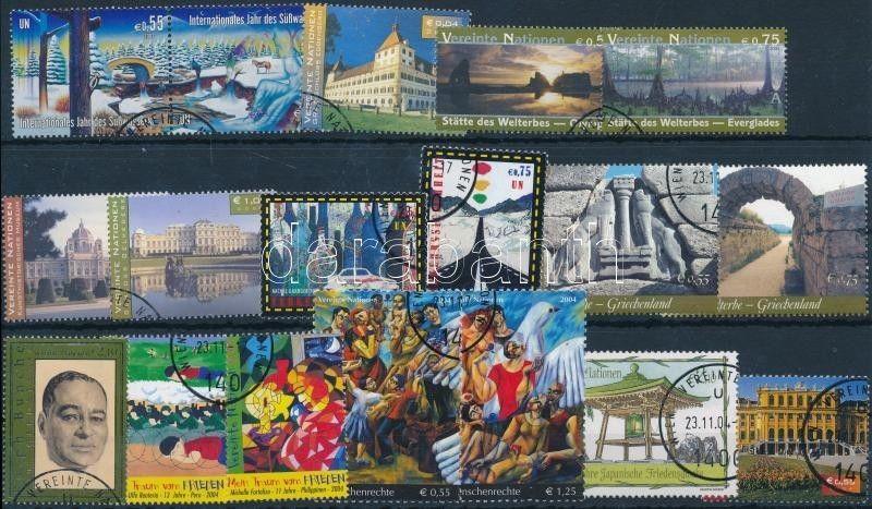 UN Vienna stamp 5 diff. stamps + 5 diff. sets + 1 pair Used 2003-2004 WS160754