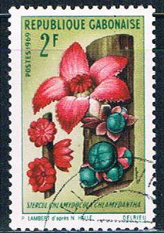 Gabon 245 Used African Flower lr 1969 (G0318)+