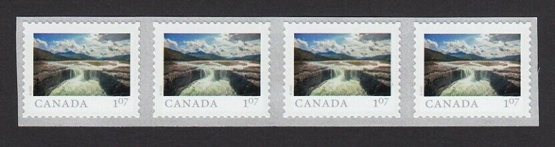 FROM FAR AND WIDE = CARCAJOU FALLS, NT = Strip of 4 x 1.07 = MNH Canada 2020
