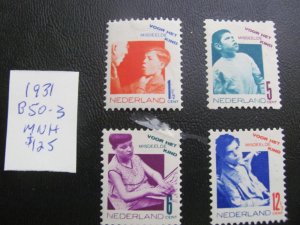 NETHERLANDS MNH 1931 SC B50-3 XF $125 (179)