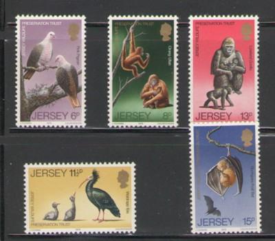 Jersey Sc 217-1 1979 Wildlife Trust stamps NH