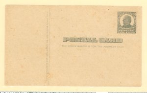 US UX20 1908 1c President William McKinley postal card with correspondence space at the left