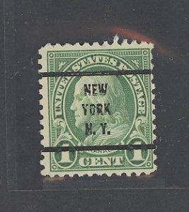 United States #632  Single (Precancel)