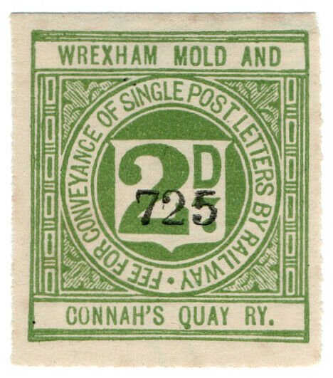 (I.B) Wrexham, Mold & Connah's Quay Railway : Letter Stamp 2d